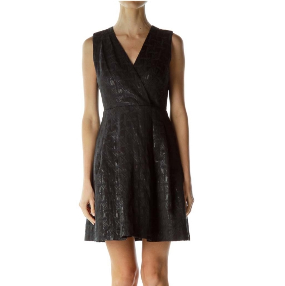 Metallic Skater Dress